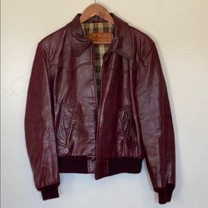 William Barry men’s leather bomber jacket